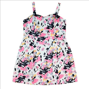 Lane Bryant Cotton Stretch Bright Multicolor Abstract Floral Sleeveless Sundress